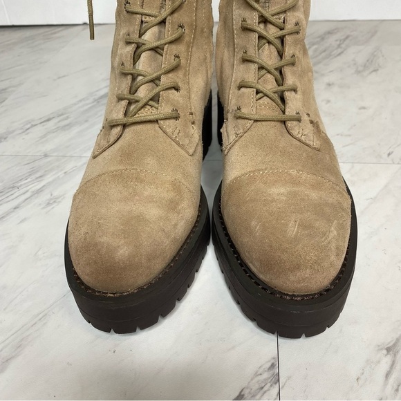 New! Sam Edelman Junip Combat Tan Suede Boot 6 1/2 - Picture 9 of 13